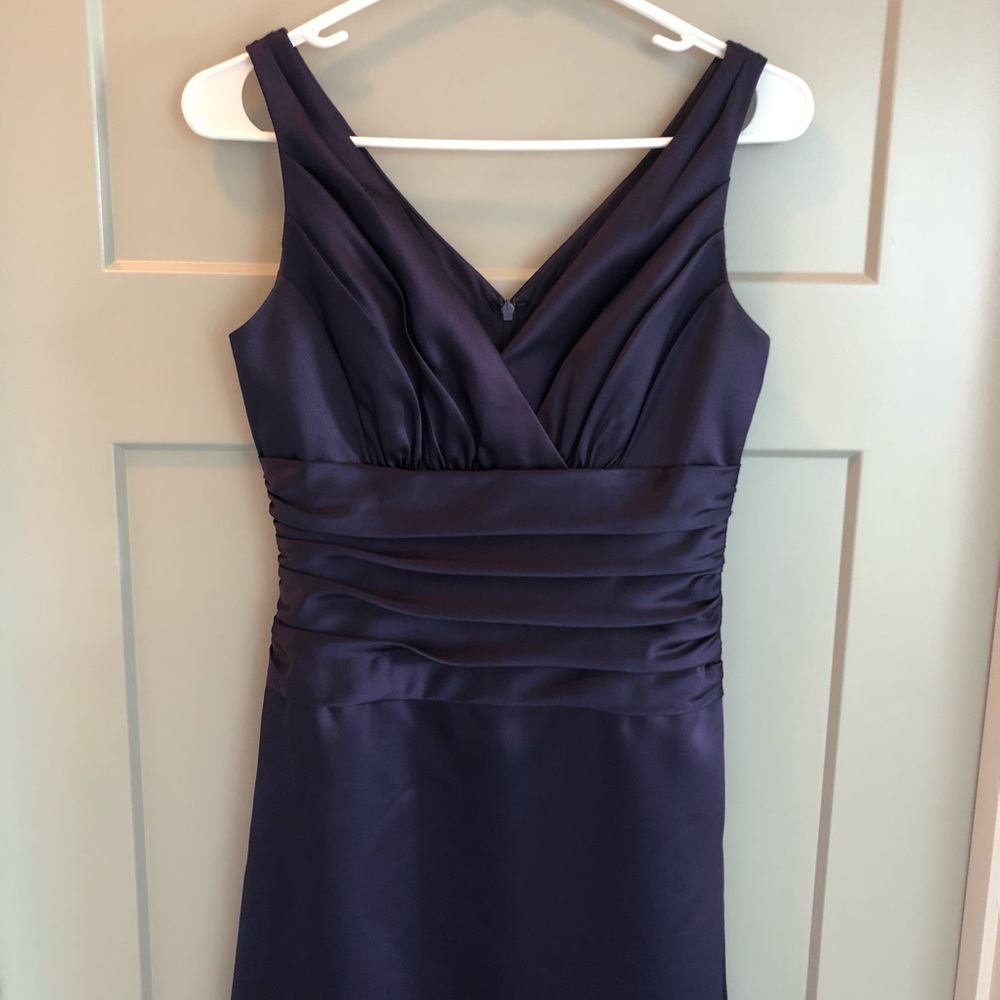 David’s Bridal purple dress
